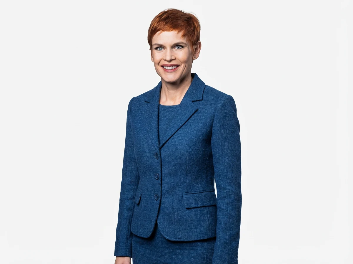 Wolle-Anzug Damen Blau